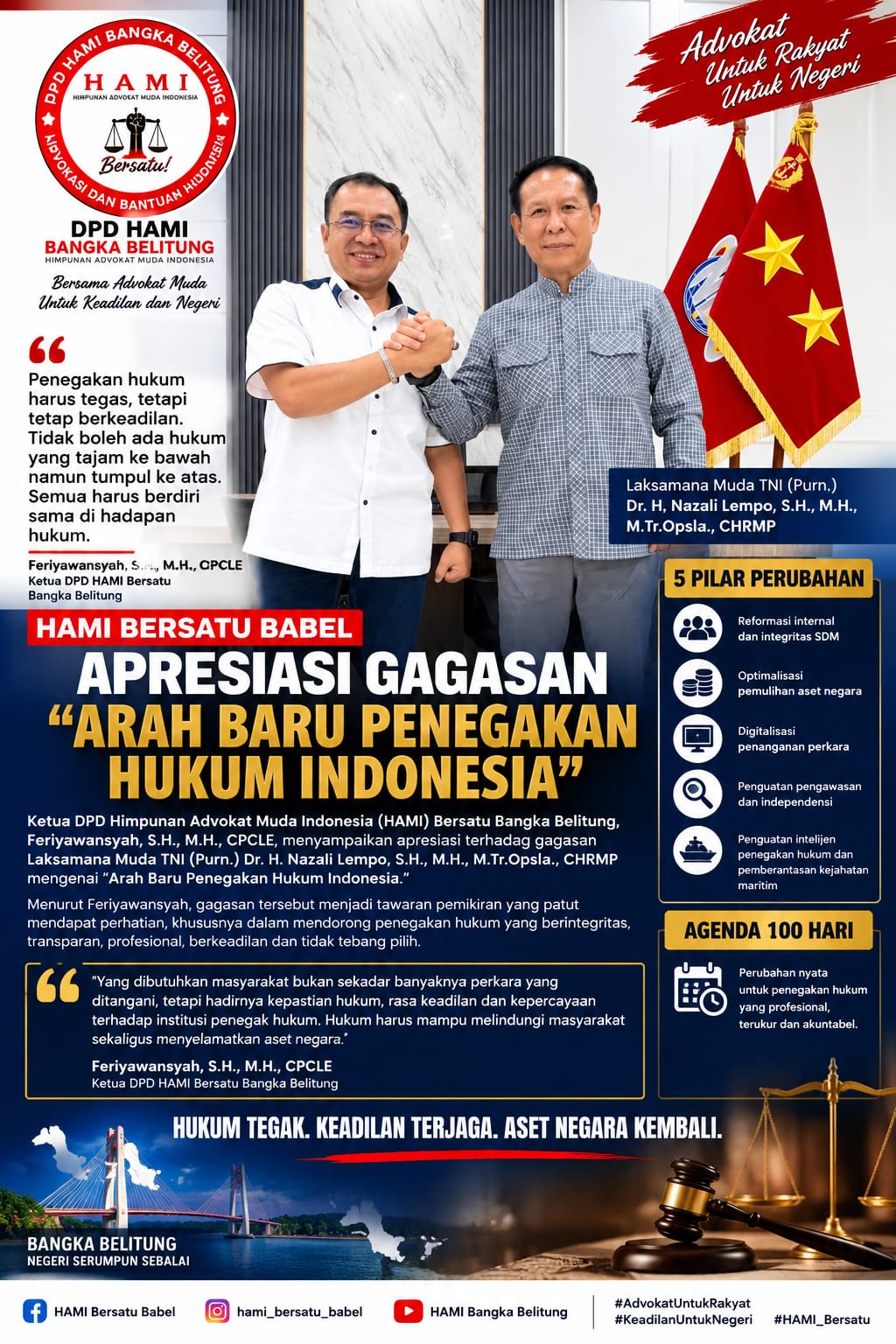 APRESIASI GAGASAN “ARAH BARU PENEGAKAN HUKUM INDONESIA”